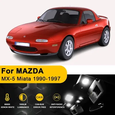 White LED Interior Lights For MAZDA MX-5 Miata MX5 1990-1997 Package Kit 7X • $11.38