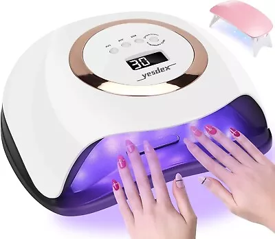 UV Nail Lamp Professional 168W UV LED Nail Dryer For Gel Polish Ultra Fast Gel • $38.52