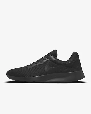 Nike Tanjun Black Shoes Mens Size Us8-12 Trainers Lightweight Work Roshe Mesh • $116.66