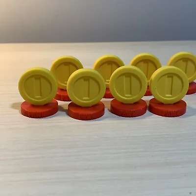 (8) Gold Coin Pawns - Super Mario Bros Chess Replacement Pieces Cake Topper • $7