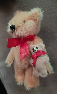 Miniature Teddy Bear & Baby Bear  4 Inches The Teddy Bear Museum Collection  • £15