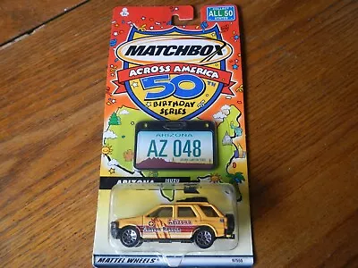 Matchbox Across America 50th Birthday Arizona Isuzu Rodeo Yellow 1:64 NIP • $4