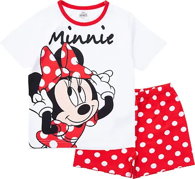 Disney Minnie Mouse Girl Pyjamas Short Summer Pyjamas Pjs Official Merchandise • £8.99