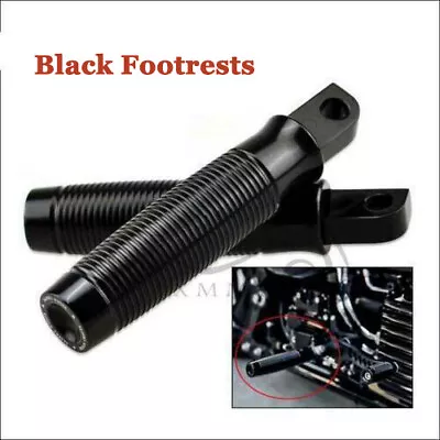 Black Rear Front Foot Pegs For Harley Street Road Glide Softail V-Rod Sportster • $16.98