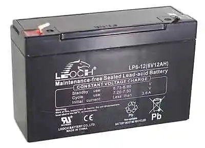 £22.50 • Buy 6V 12Ah 6V 12Ah Sealed Lead Acid Replacement VRLA Battery . LEOCH.  