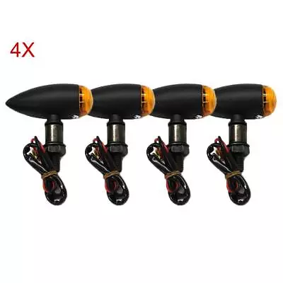 4X Black Mini Turn Signals Blinker For Kawasaki Vulcan 1600 1500 900 800 750 500 • $31.60