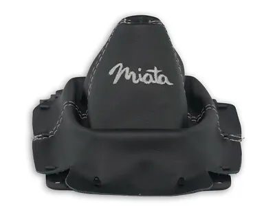 For Mazda Mx-5 Miata Nb 98-05 Gear Shift Boot Gaiter Leather Embroidery Gray  • $25.99