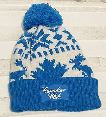 CANADIAN CLUB Beanie Pom Pom Blue White Collectable CC ‘OFFICIAL’ - NWOT • $19.95