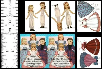 $15 • Buy 1:6 Scale Miniature Paper Dolls Madame Alexander Little Women Barbie/play Scale