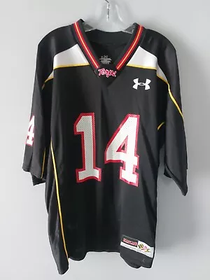 University Maryland Terps Black Under Armour #14 Jersey Mens Size Med • $24.14