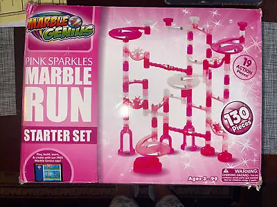 Marble Genius Marble Run Pink Sparkles Starter Set NEW Open Box (see Descript) • $38