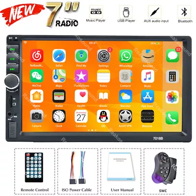 Double 2DIN Car MP5 Stereo Radio Touch Screen FM USB Bluetooth Phone Mirror Link • $29.99