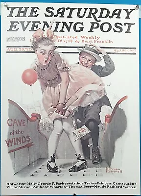 Norman Rockwell Saturday Evening Post Poster  The Cave Of The Winds  Print • $4.99