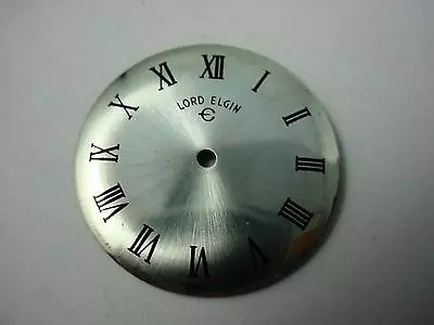 Lord Elgin Silver 27.83mm Vintage Watch Dial Black Roman Numeral Markers NOS • $49