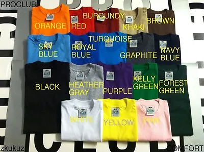 1 New Proclub Comfort Plain T-shirt Blank Color Tee Pro Club S-3xl 1pc • $13