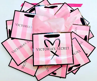 Victorias Secret Pink Floral Logo Small Paper Shopping Gift Displa Craft Bag NEW • $23.98