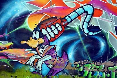 £89.90 • Buy Photo Wall Mural-GRAFFITI-(4169)-NON WOVEN-Wallpaper-Duck Teeth Street Design