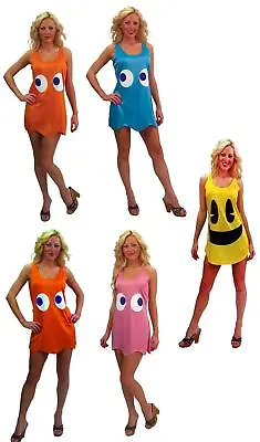 Pac-Man Deluxe Tank Dress Group Costume Adult/Teen Standard Set Of 5 • $111.99