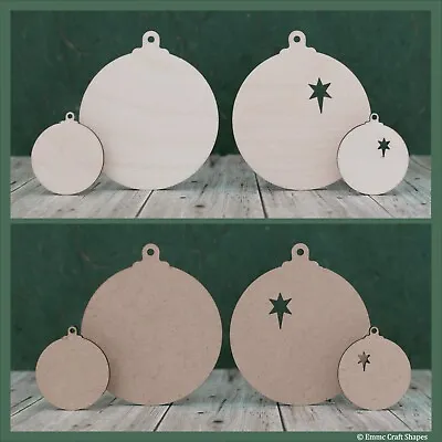£49.90 • Buy Wooden Christmas Bauble Blank Shape, Craft Tag And Cutout For Xmas Decoration