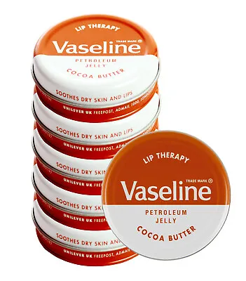 £6.09 • Buy 6x Vaseline Lip Balm Therapy Cocoa Butter Petroleum Jelly Tin Pot 20g Dry Skin