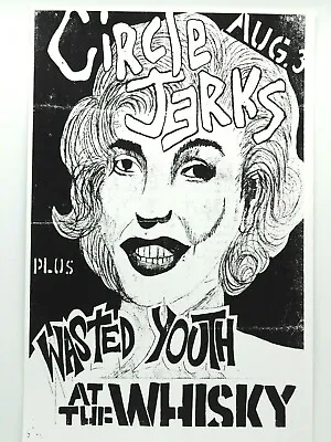 $14.95 • Buy Circle Jerks And Wasted Youth At The World Famous Whiskey A Go-go Concert Poster