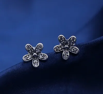 New Pandora Stud Women Earrings Sparkling Flower Everyday Silver  Jewellery Uk • £20.98