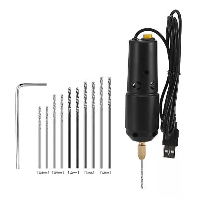 Drill Set Resin Electric  Drill With 10pcs Drills Bits For Jewelry DIY K1R2 • £9.93