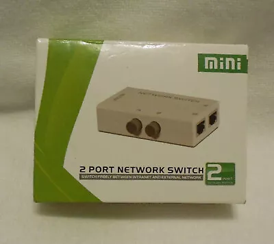Mini 2 Port RJ45 Network Switch Ethernet Network Box Switcher Dual Port • $11