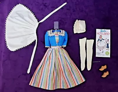 Vintage BARBIE In HOLLAND OF #0823 EXC/COMP Hat Apron Hose Repro Brochure BIN! • $64.95