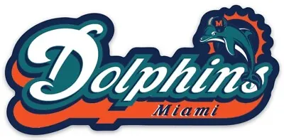 Miami Dolphins Logo Type With Dolphin NFL Die-Cut MAGNET • $5.99