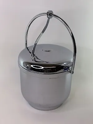 Vintage Krome Kraft By Farber Bros Ice Bucket Art Deco Style Chrome • $29