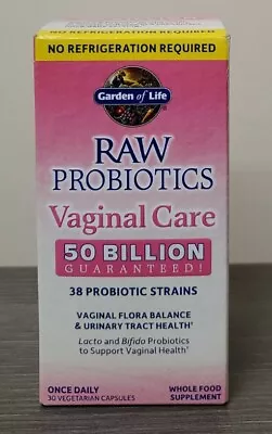 $24.99 • Buy Garden Of Life RAW Probiotics Vaginal Care 50 Billion 30 Capsules Exp 9/23