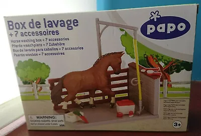 £14.99 • Buy Papo 60116 Horse Washing Box Toy Horse Accessories Wash Box Horses Shower Horses