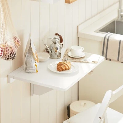 $38.69 • Buy SoBuy Wall Mount Folding Table 60 X 40 Cm Drop Leaf FWT03-W
