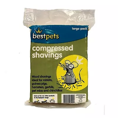 WOOD SHAVINGS RABBIT BEDDING Bestpets Compressed Shavings Approx 3.6kg • £4.99