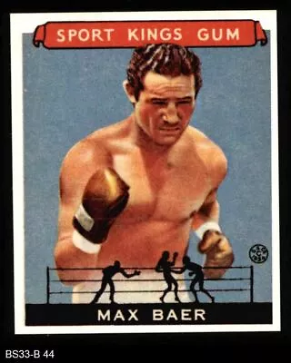 1933 Sport Kings Reprint #44 Max Baer  Boxing 8 - NM/MT • $8.50