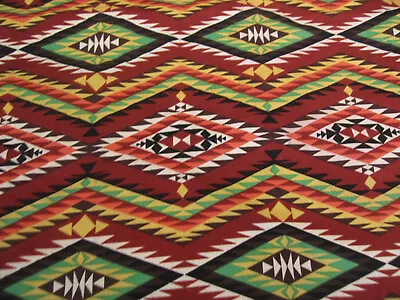 Joann Cotton Fabric Southwestern Style Colorful Diamond Pattern BTY X42 • £9.71