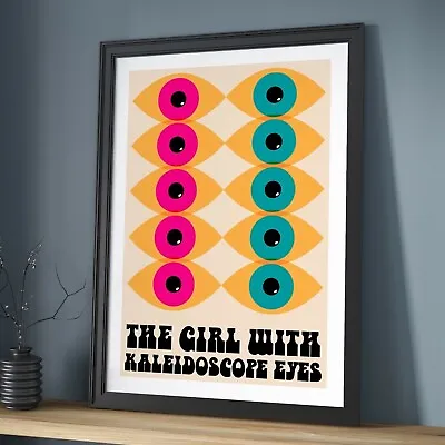 £4.50 • Buy Beatle Inspired Print, The Girl With Kaleidoscope Eyes Wall Art, Psychedelic Art