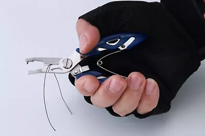 $4.99 • Buy Fishing Pliers Scissors Line Cutter Braid Split Ring Portable Tool 716
