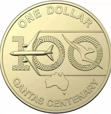 2020 $1 Dollar Coin Qantas Centenary Uncirculated (Ex Mint Roll) - Free Post • $8.90