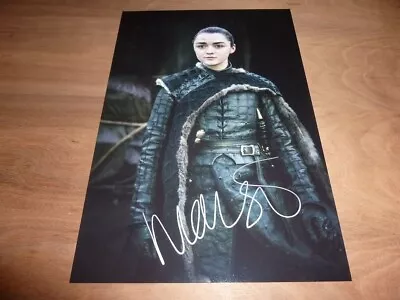 MAISIE WILLIAMS Signed 12X8 Photo GAME OF THRONES + COA • £50