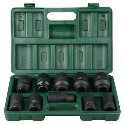 $56.55 • Buy 10Pcs 3/4'' Drive Deep Impact Socket Tool Set 80mm Length Tool Set 22-41mm