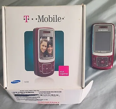 Samsung SGH-T239 T-Mobile Red Cell Phone Slider Vintage Original With Box • $25