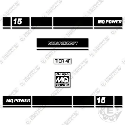Fits MQ Power 15 Decal Kit Whisperwatt Generator - 7 YEAR OUTDOOR 3M VINYL! • $149.95
