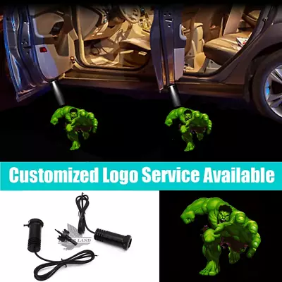 $18.04 • Buy 2Pcs LED The Running Avengers Hulk Logo Car Door Projector Shadow Lights