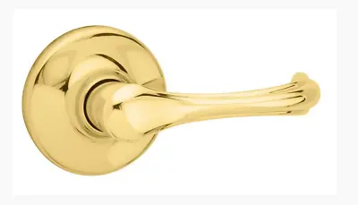 $24 • Buy 4 Pack Of Kwikset Dummy Door Knobs Reversible Lever Dorian Polished Brass 488DNL