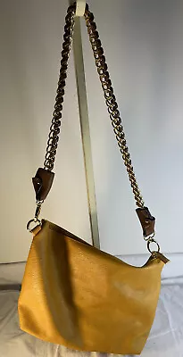 Mustard Color Shoulder Bag With Detachable Gold/faux Leather Chain Handle • $12.60