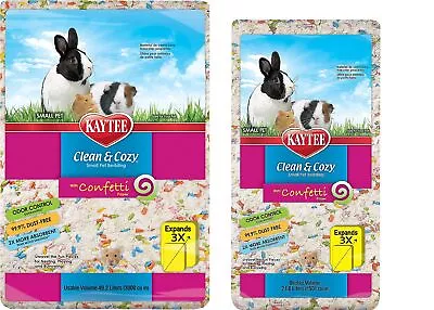 Kaytee Clean & Cozy Confetti Pet Paper Bedding Super Soft Absorbent Small Animal • £17.95