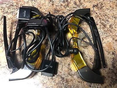 2pc MyVu Crystal Amber 701 Glasses Media Viewer Video Display Broke Untested • $74.99