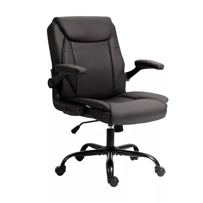 Artiss Office Chair Gaming Computer Executive Chairs Leather Tilt Swivel Brown • $98.11